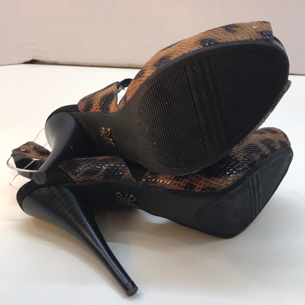 Simple Vera Wang Leopard Print Heels Size 7.5 - image 7